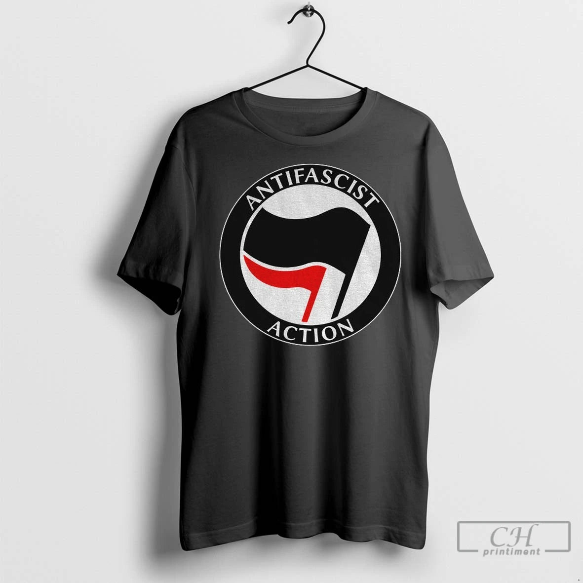 Premium Antifascist Action Flag Logo Political