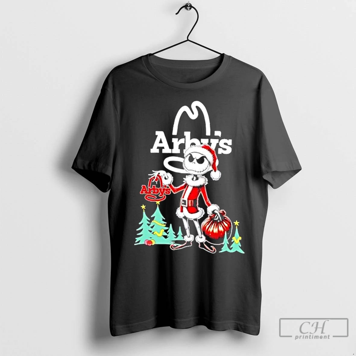Premium Arbys X Jack Skellington Santa Isnt Real Christmas - clothing by TeeHivey.com