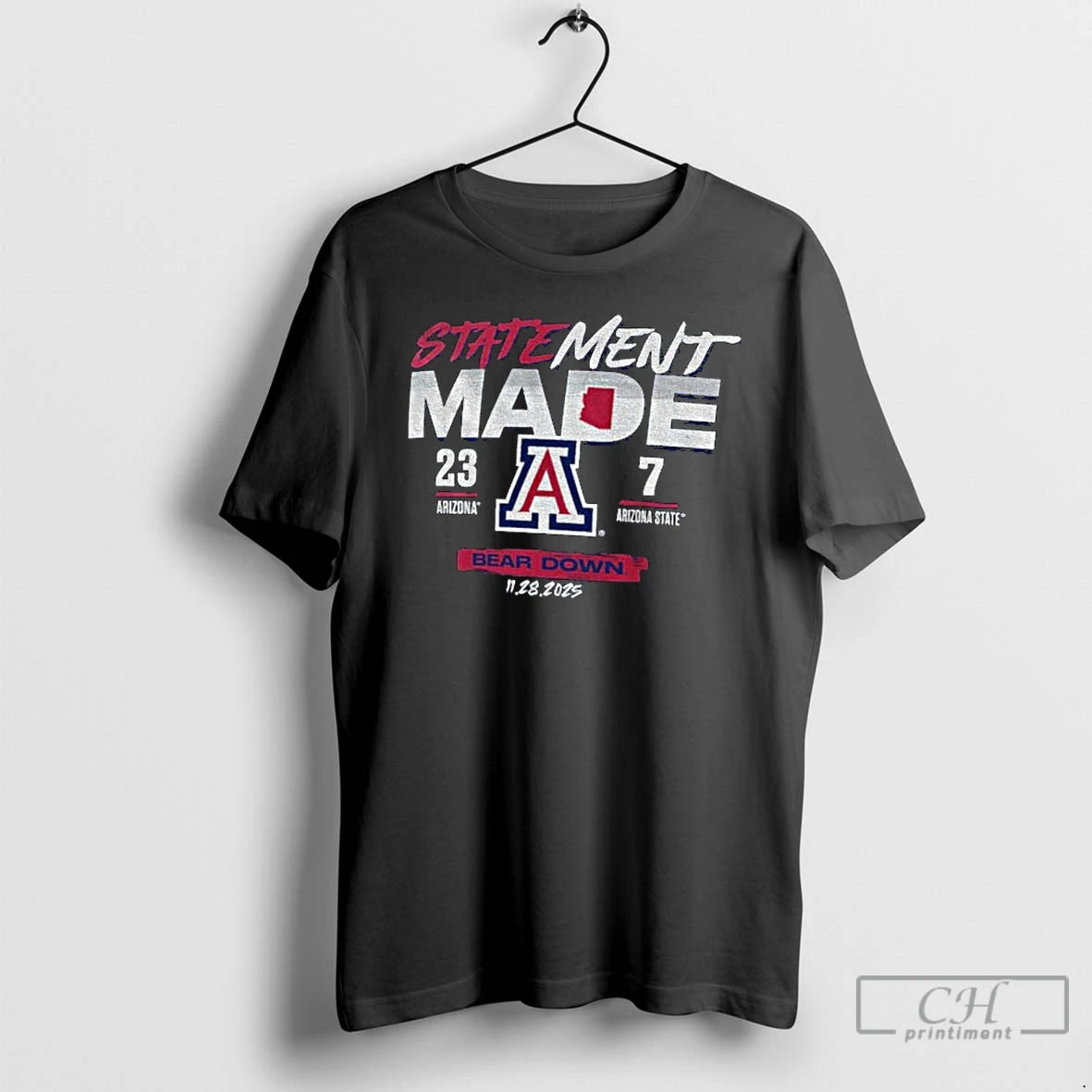 Premium Arizona Wildcats Vs Arizona State 2025 Score 23 7 Statement Made Bear Down - clothing by TeeHivey.com