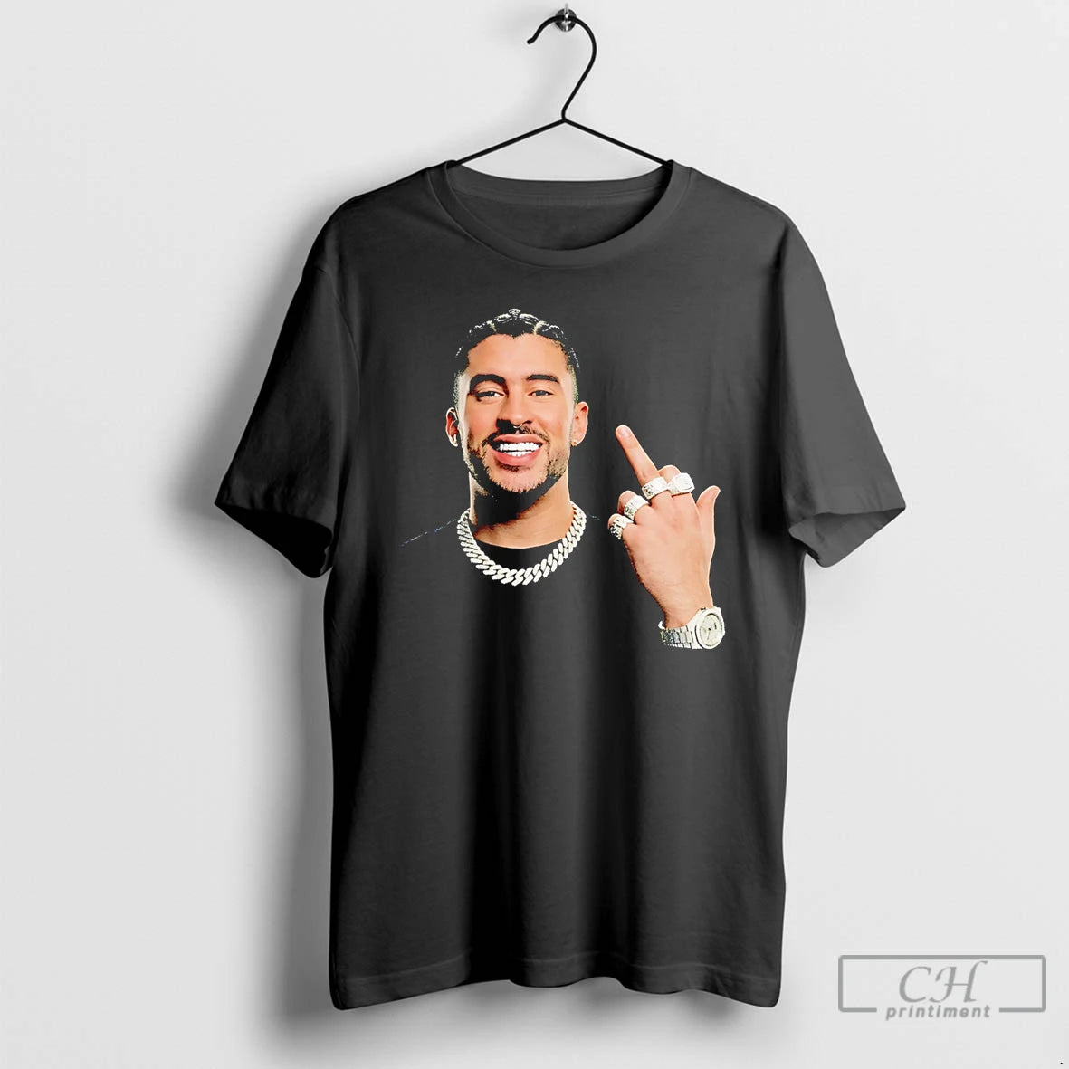 Premium Bad Bunny Middle Finger Diamond 2026 - clothing by TeeHivey.com
