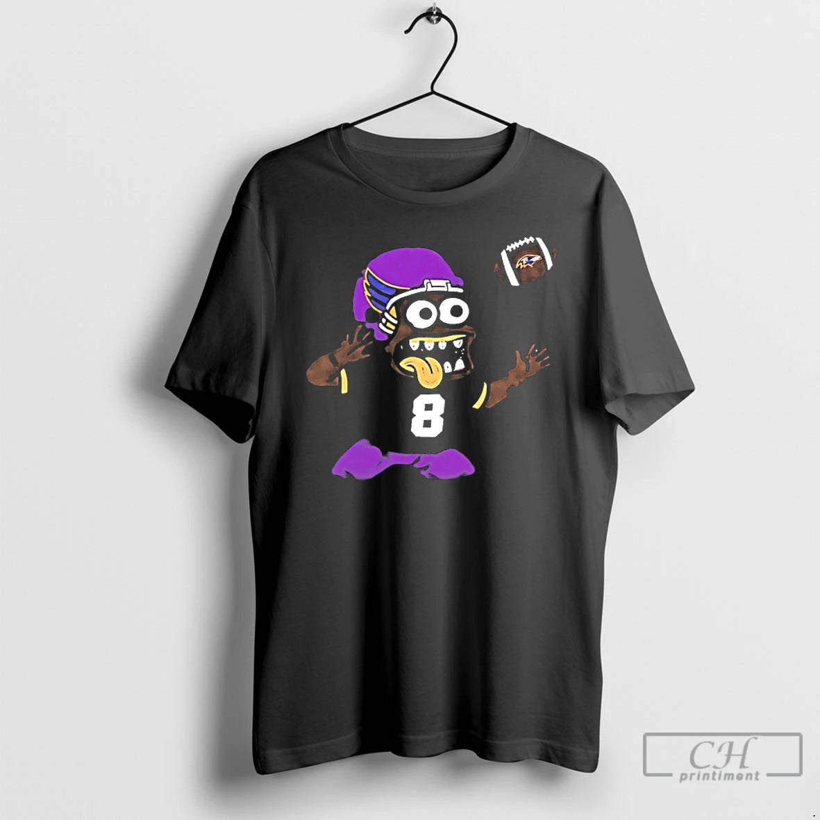 Premium Baltimore Ravens Lamar Jackson Monster Toast Cartoon - clothing by TeeHivey.com