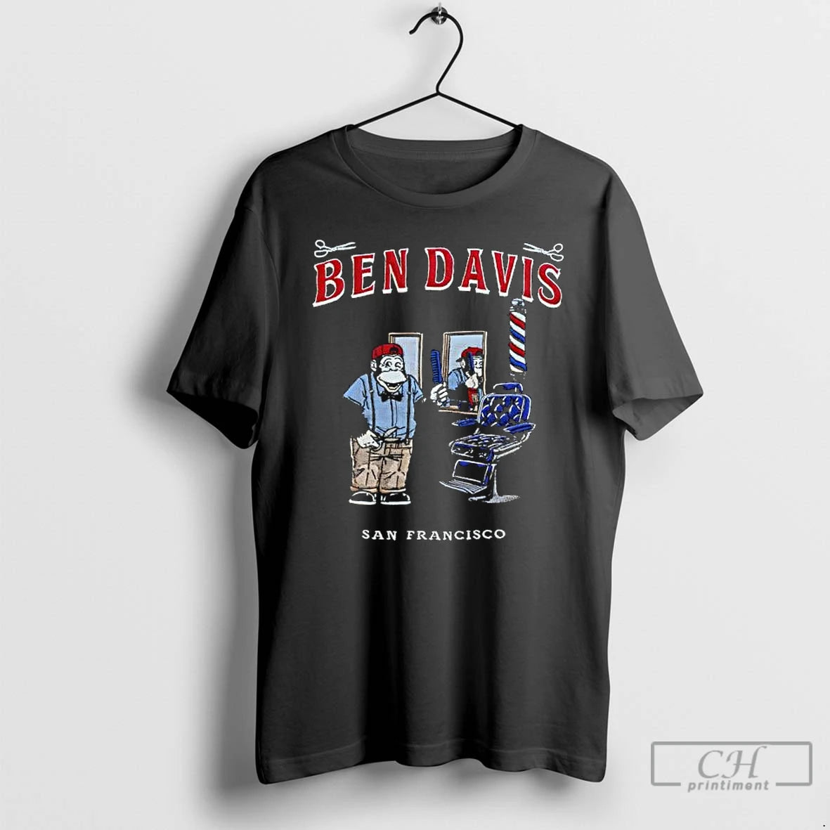Premium Ben Davis San Francisco Monkey Barber Shop Graphic - clothing by TeeHivey.com