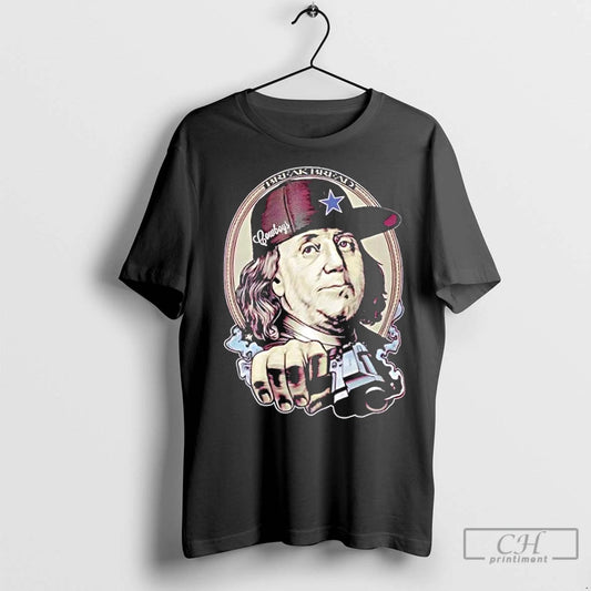 Premium Benjamin Franklin Break Bread Street Art Money Parody - clothing by TeeHivey.com