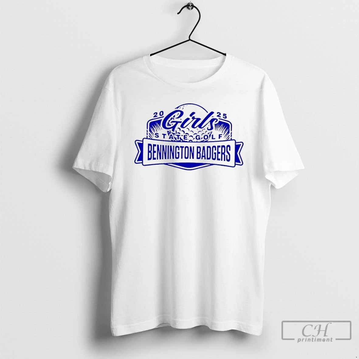 Premium Bennington Badgers 2025 Girls State Golf Logo T Shirts - clothing by TeeHivey.com