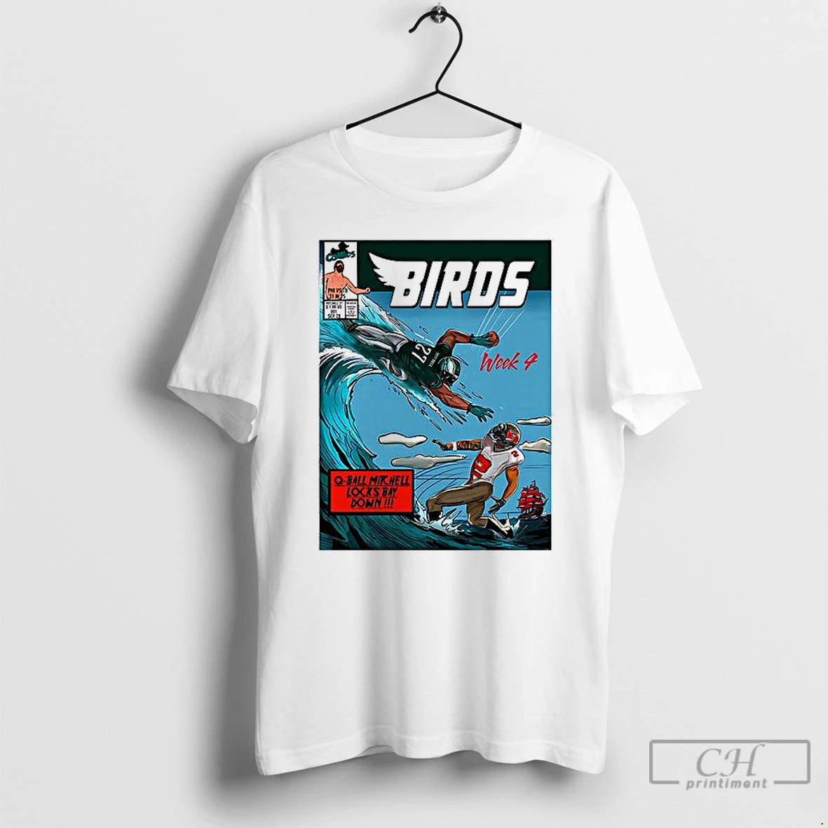 Premium Birds Comic Surfs Up Victory T Shirts - clothing by TeeHivey.com