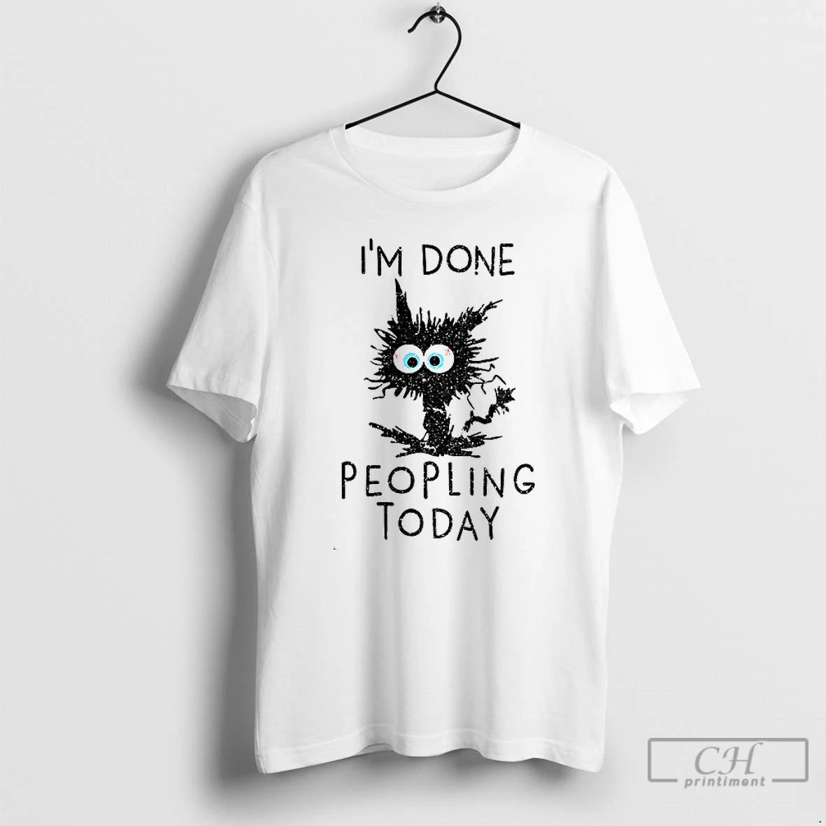 Premium Black Cat Im Done Peopling Today - clothing by TeeHivey.com