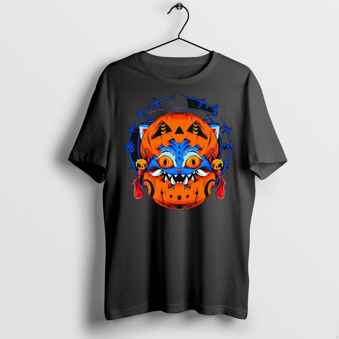 Premium Blue Tiger Derpy Inside Pumpkin Halloween T Shirts - clothing by TeeHivey.com