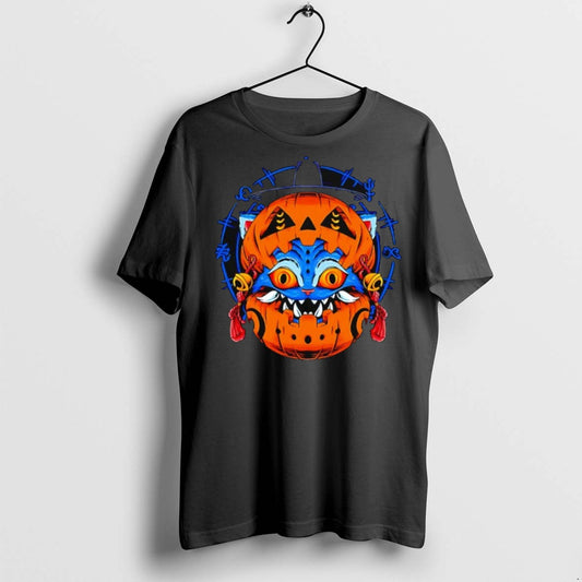 Premium Blue Tiger Derpy Inside Pumpkin Halloween T Shirts - clothing by TeeHivey.com