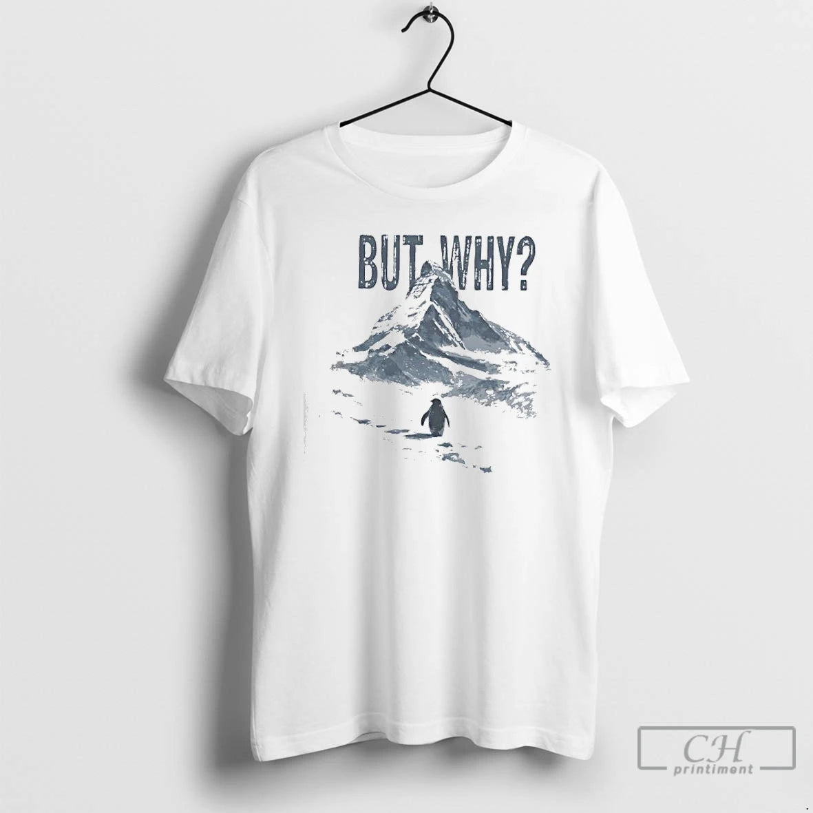 But Why Penguin Graphic - clothing by TeeHivey.com