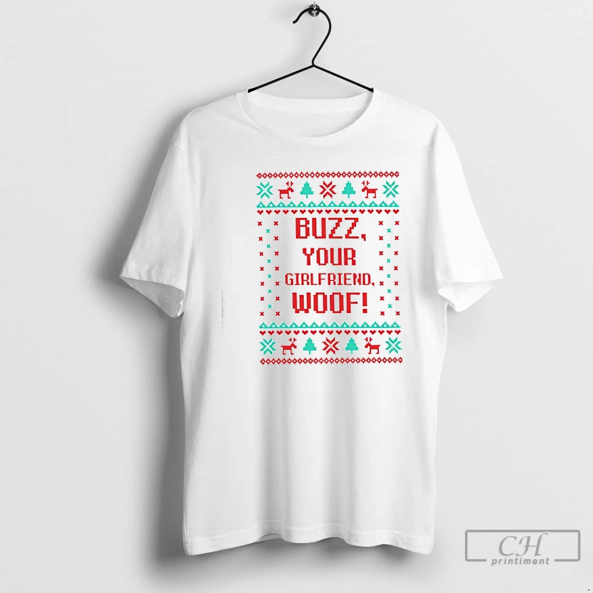 Premium Buzz Your Girlfriend Woof Christmas - clothing by TeeHivey.com