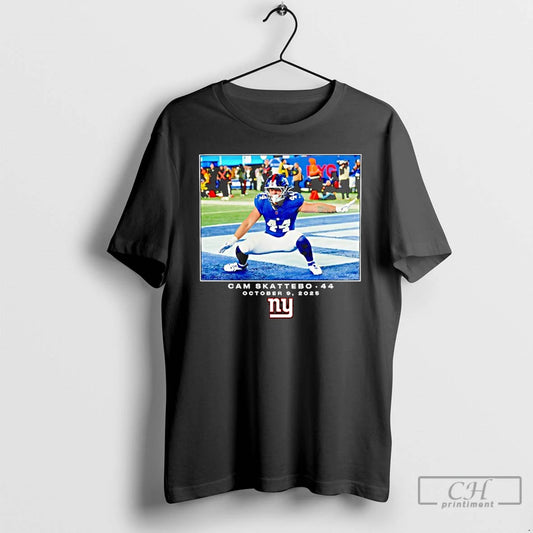 Premium Cam Skattebo New York Giants Football 2025 Photo T Shirts - clothing by TeeHivey.com