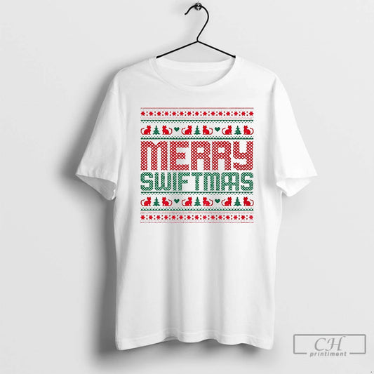 Premium Cat Merry Swiftmas Merry Christmas Parody - clothing by TeeHivey.com