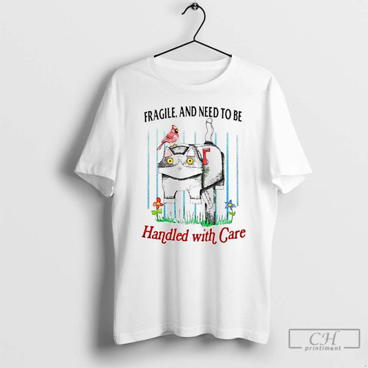 Premium Cat Fragile And Need To Be Handled With Care Ornaments - clothing by TeeHivey.com