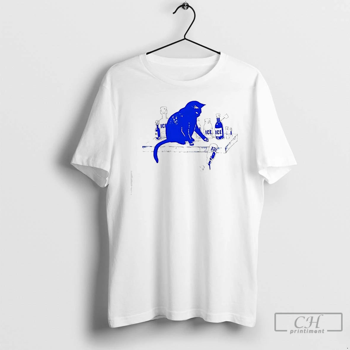 Premium Cat With Ice Bottles Graphic - clothing by TeeHivey.com