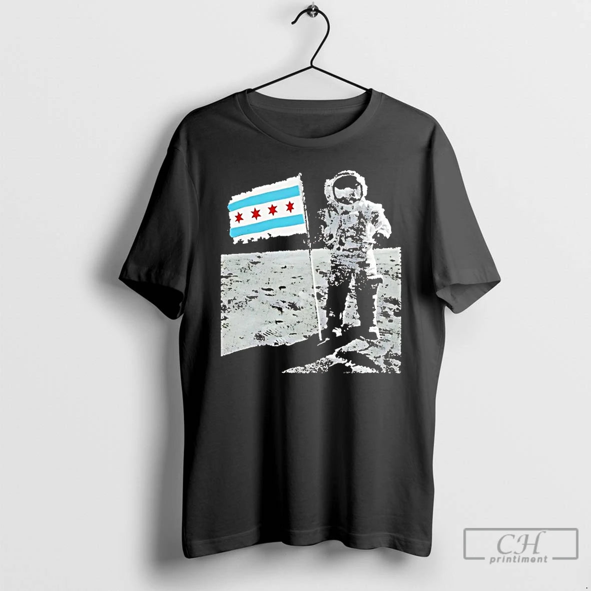 Premium Chicago First Moon Landing Space T Shirts - clothing by TeeHivey.com