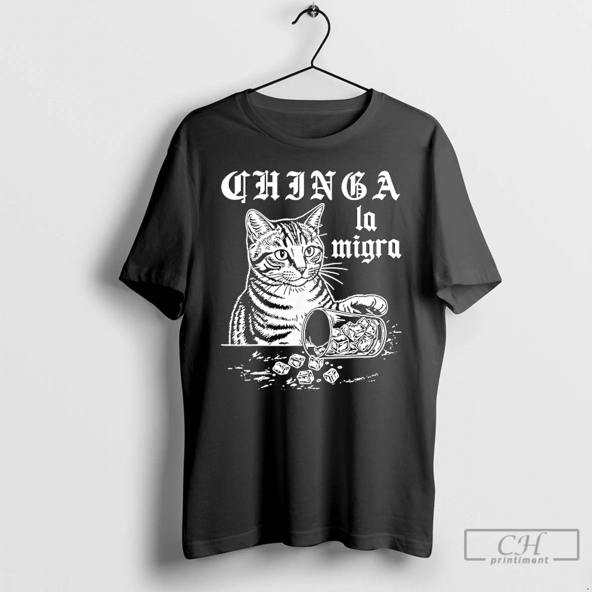 Premium Chinga La Migra Cat Vintage Cat - clothing by TeeHivey.com