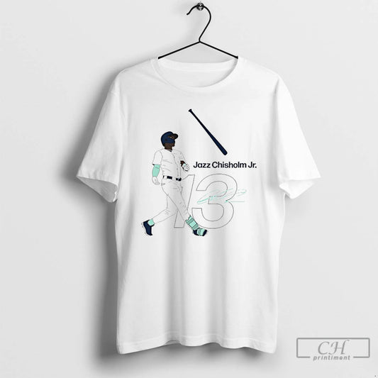 Premium Chisholm Jr 13 Jazz Bat Flip Jazz New York Baseball Signature T Shirts - clothing by TeeHivey.com