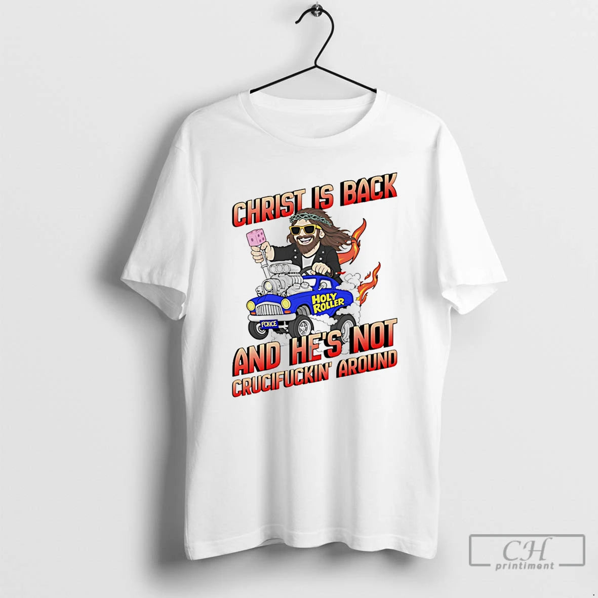 Christ Is Back And Hes Not Crucifuckin Around - clothing by TeeHivey.com