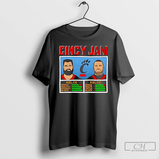Premium Cincinnati Bearcats Cincy Jam Jason Kelce And Travis Kelce T Shirts - clothing by TeeHivey.com
