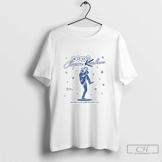 Premium Clayton Kershaw Los Angeles Dodgers Mlb Model Welcome To The 3000 Strikeout Club