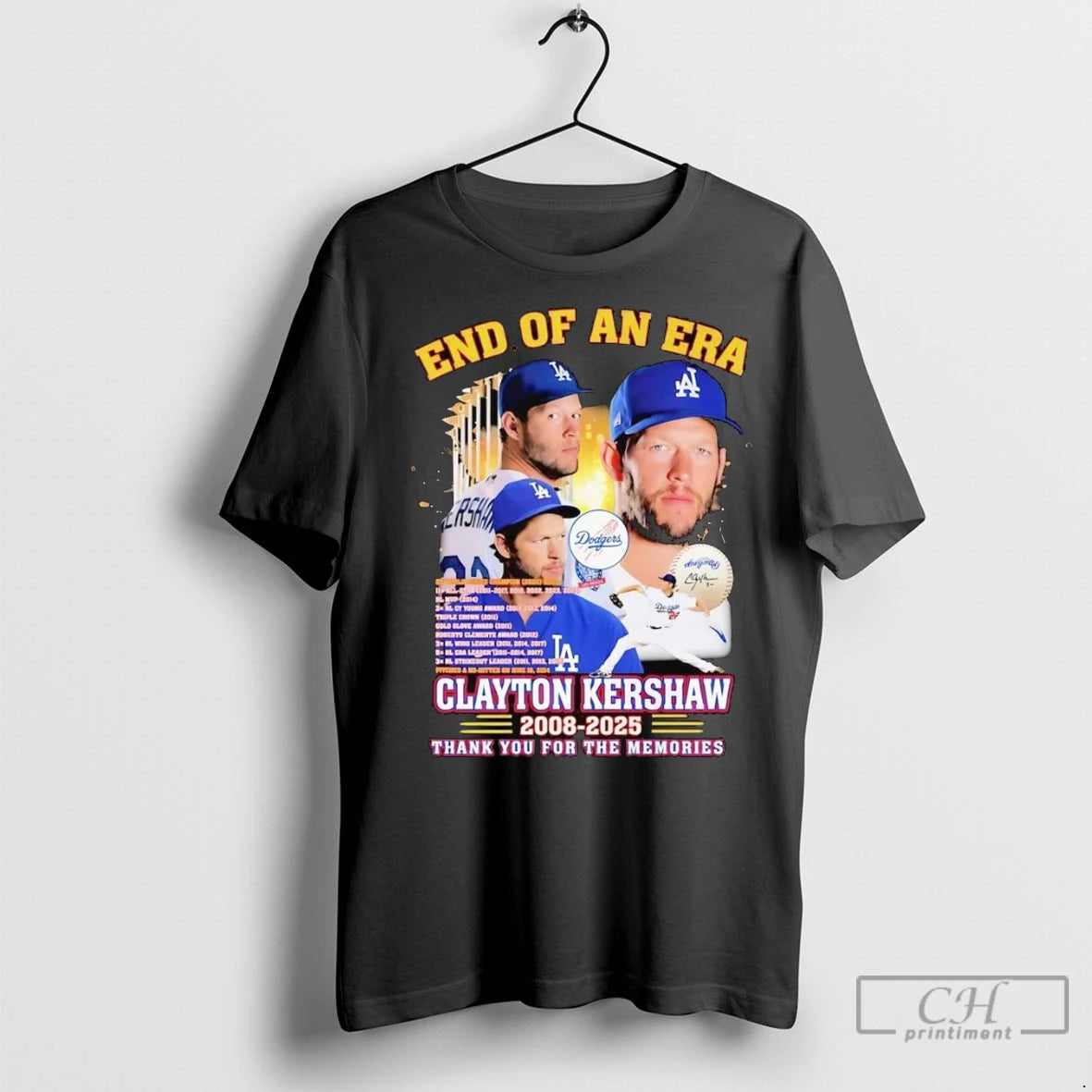 Premium Clayton Kershaw End Of An Era 2008 2025 Thank You For The Memories
