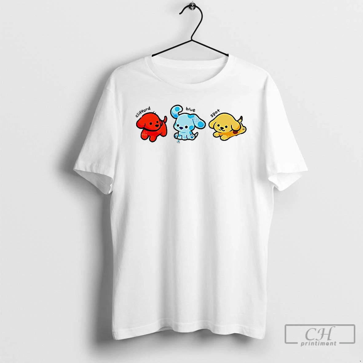 Premium Clifford Blue Spot Cartoon Dogs - clothing by TeeHivey.com