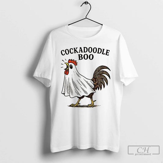 Premium Cock Ghost Cockadoodle Boo Halloween 2025 T Shirts - clothing by TeeHivey.com