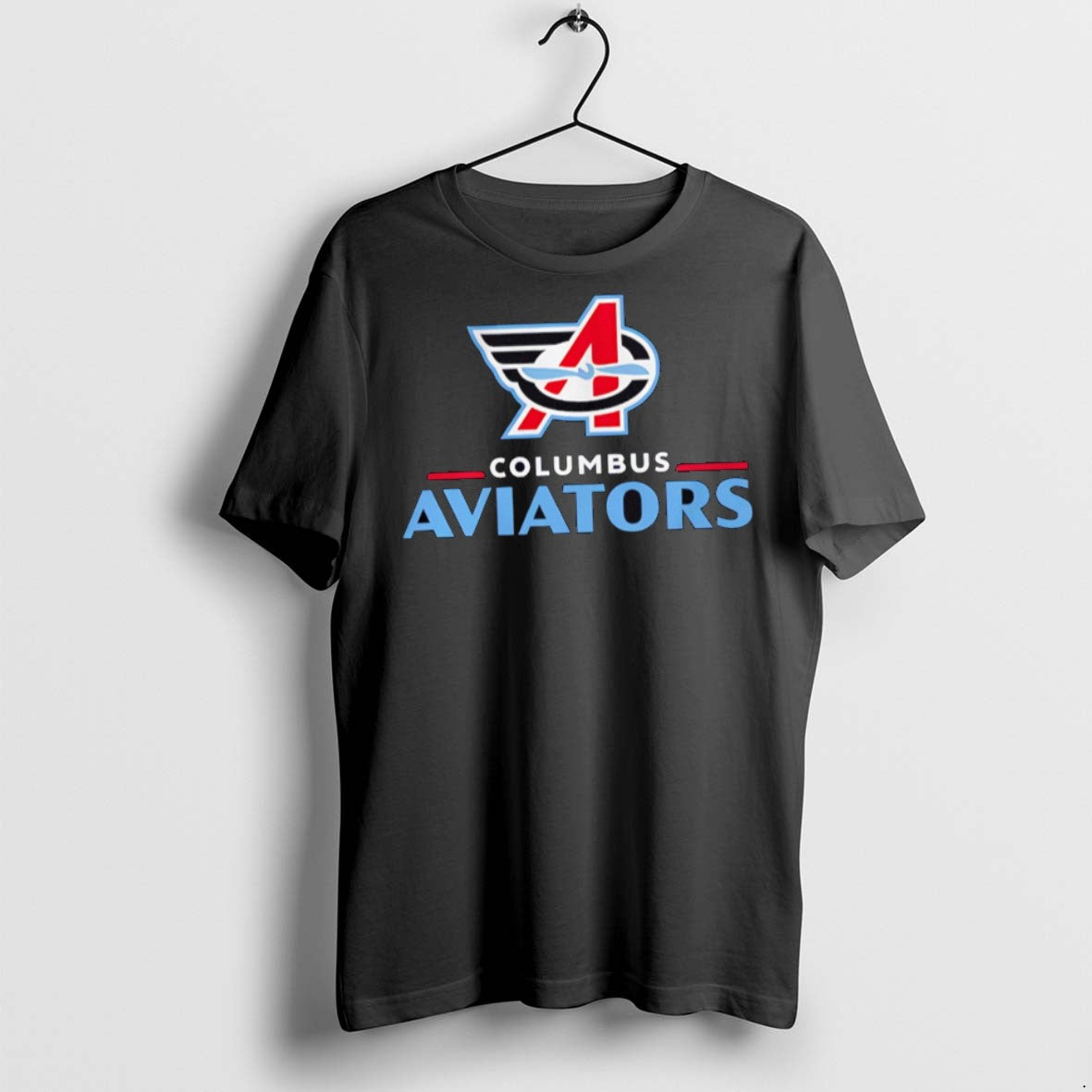 Premium Columbus Aviator Lockup Logo Style T Shirts - clothing by TeeHivey.com