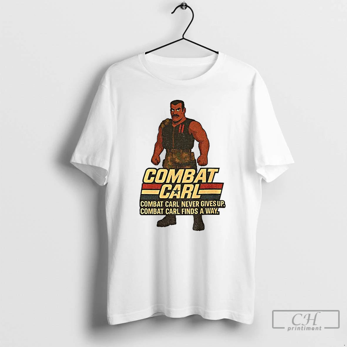 Premium Combat Carl Combat Carl Never Gives Up Combat Carl Finds A Way T Shirts - clothing by TeeHivey.com
