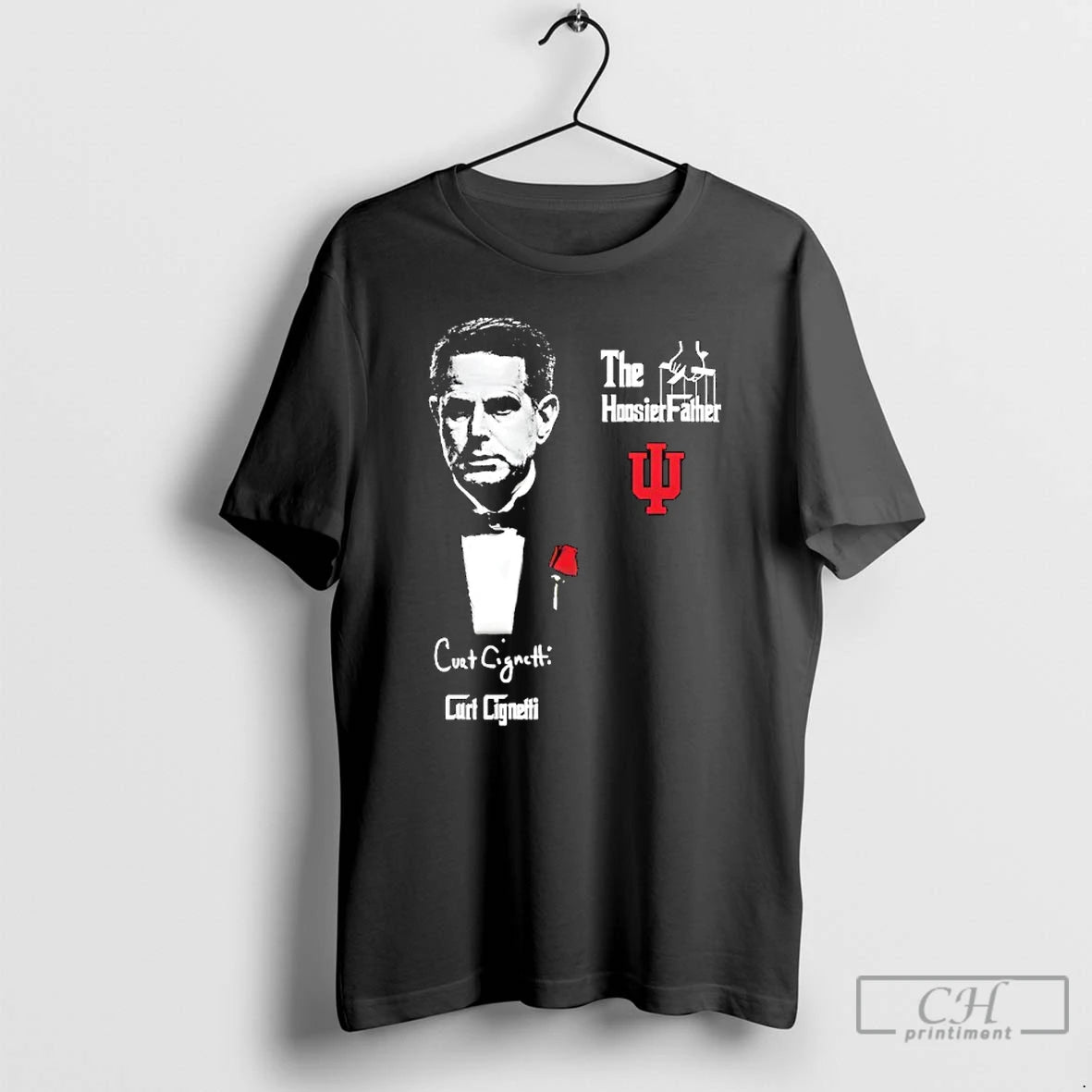 Premium Curt Cignett The Indiana Hoosier Father Signature Portrait - clothing by TeeHivey.com