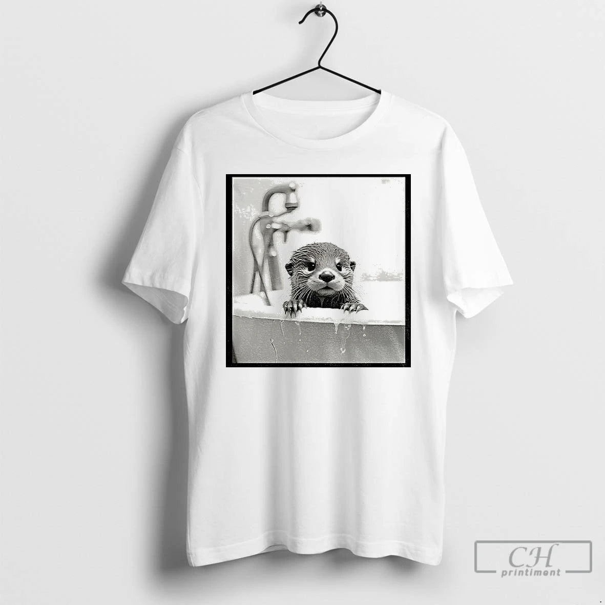 Premium Cute Otter Take A Shower Funny Meme T Shirts - clothing by TeeHivey.com