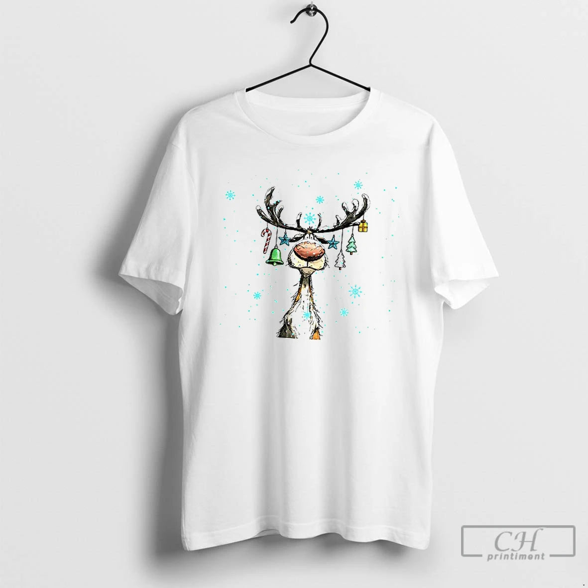 Premium Cute Reindeer Merry Christmas 2025 - clothing by TeeHivey.com