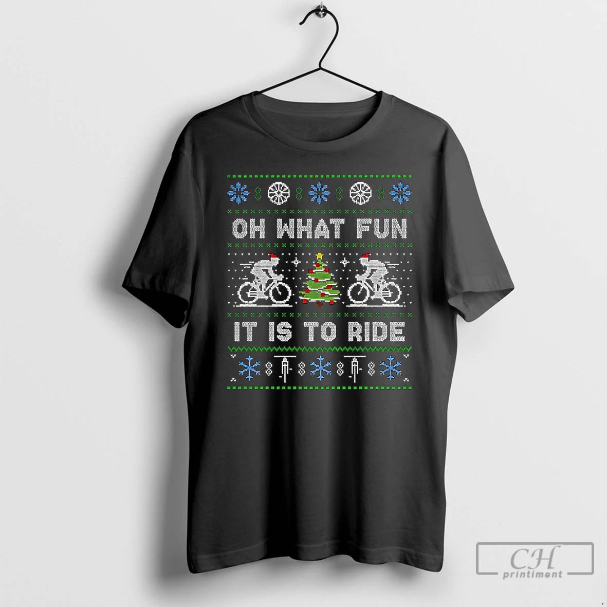 Premium Cycling Oh What Fun It Is To Ride Jumper Christmas Bicycle T Shirts Sweater - clothing by TeeHivey.com