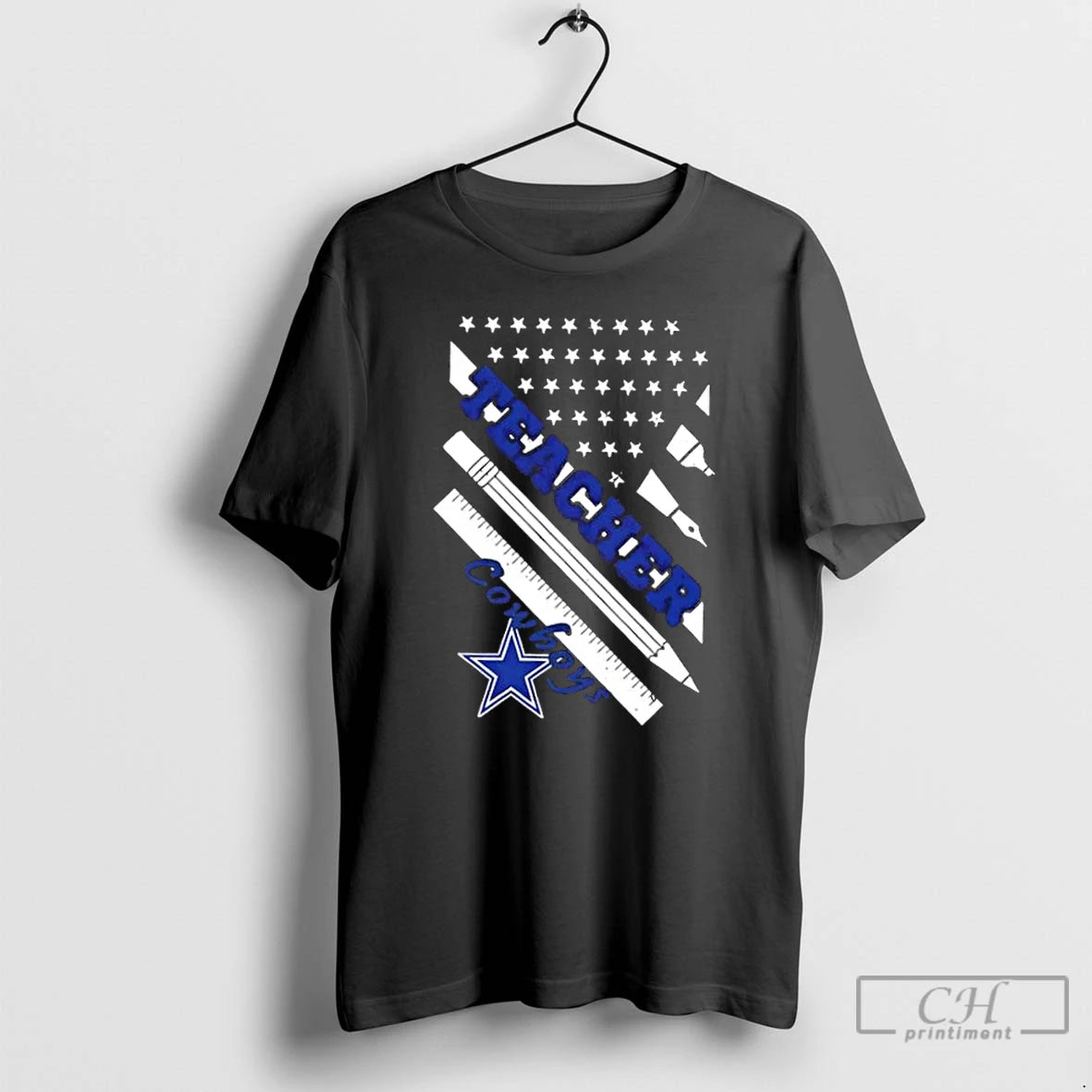 Premium Dallas Cowboys Football X Teacher American Flag - clothing by TeeHivey.com
