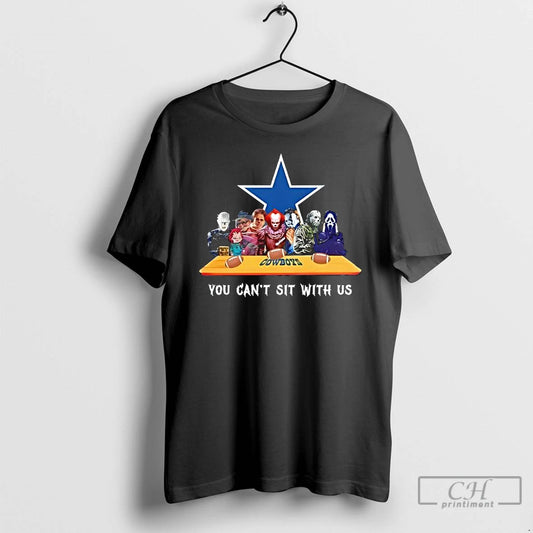 Premium Dallas Cowboys Horror Movies Halloween You Cant Sit With Us T Shirts - clothing by TeeHivey.com