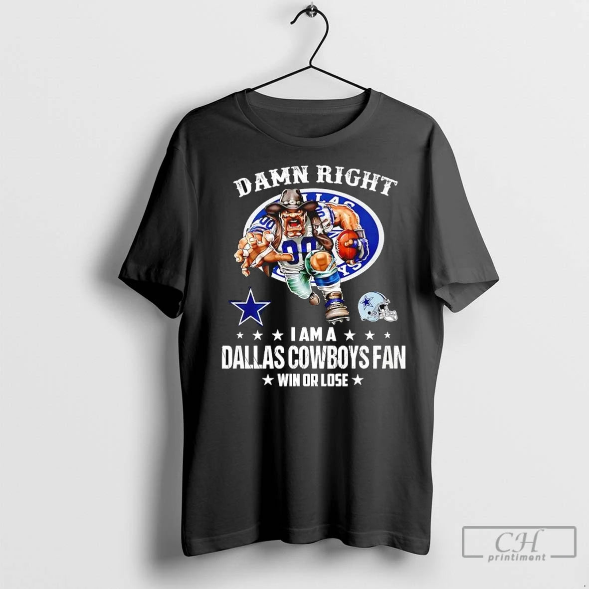 Premium Damn Right I Am A Dallas Cowboys Fan Win Or Lose Helmet Logo Style