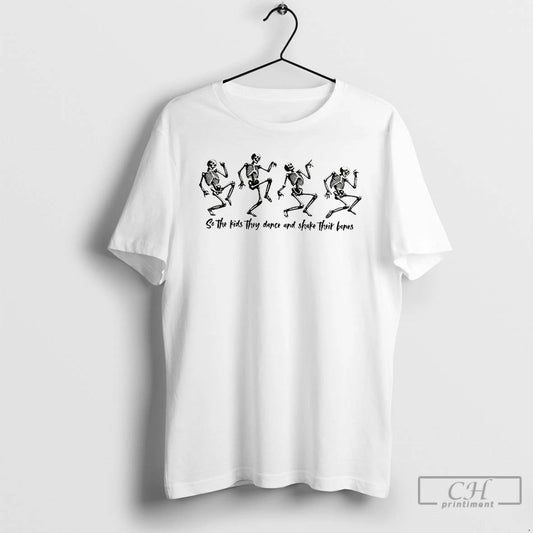 Premium Dancing Skeletons Shakedown So The Kids They Dance And Shake Their Bones T Shirts - clothing by TeeHivey.com