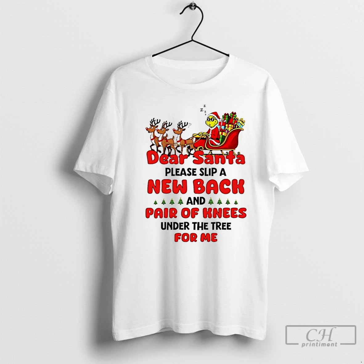 Premium Dear Santa Please Slip A New Back And Pair Of Knees Under The Tree - clothing by TeeHivey.com
