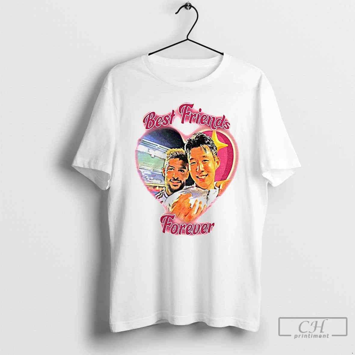 Premium Denis Bouanga And Son Heung Min Best Friends Forever Love T Shirts - clothing by TeeHivey.com