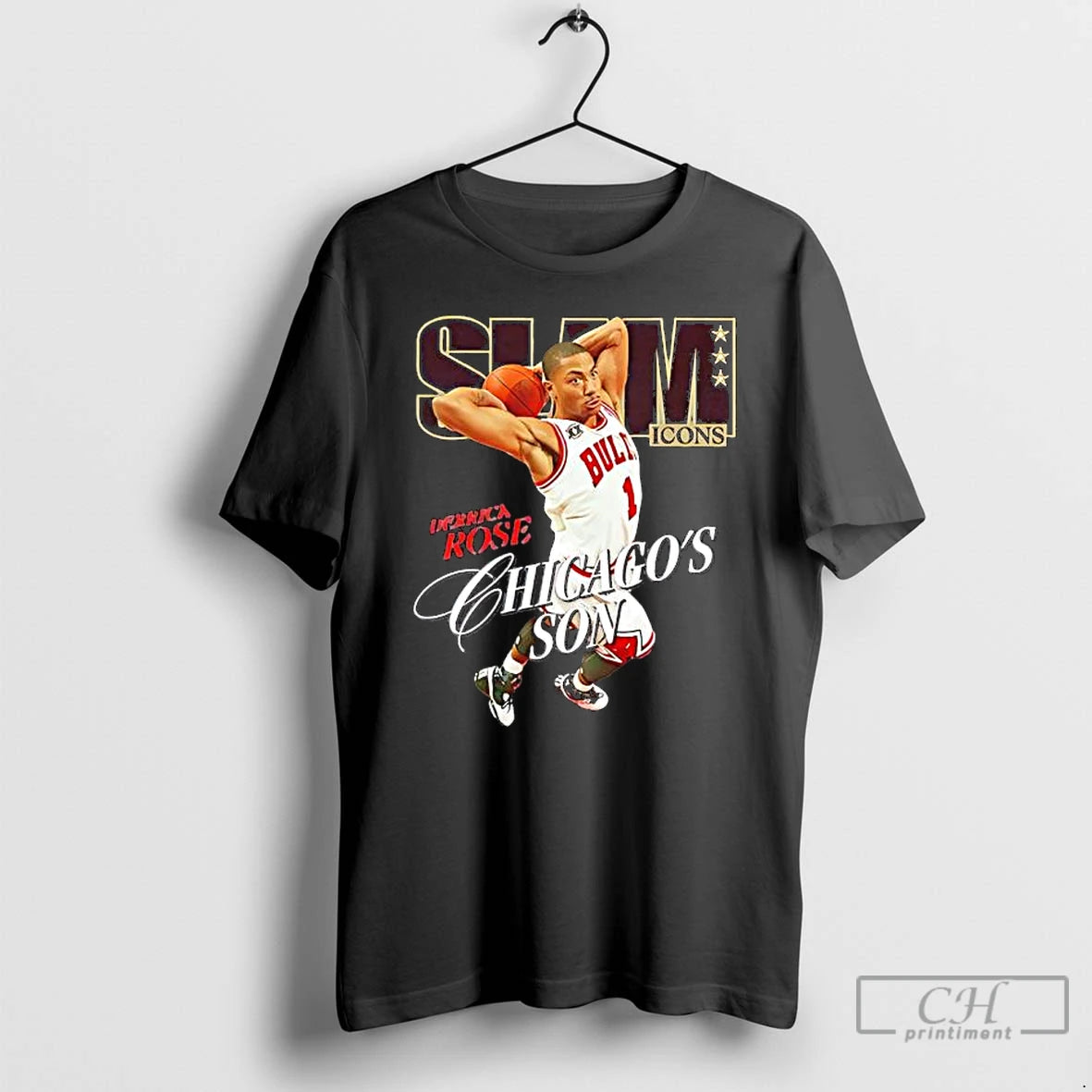 Premium Derrick Rose Chicago Son Slam Icons Graphic - clothing by TeeHivey.com