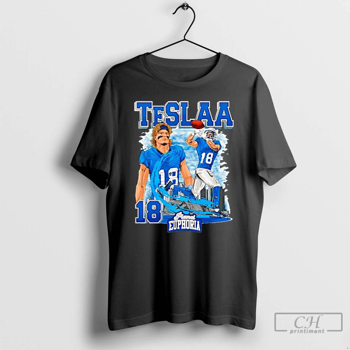 Premium Detroit Lions Isaac Teslaa 18 Skyline Graphic - clothing by TeeHivey.com
