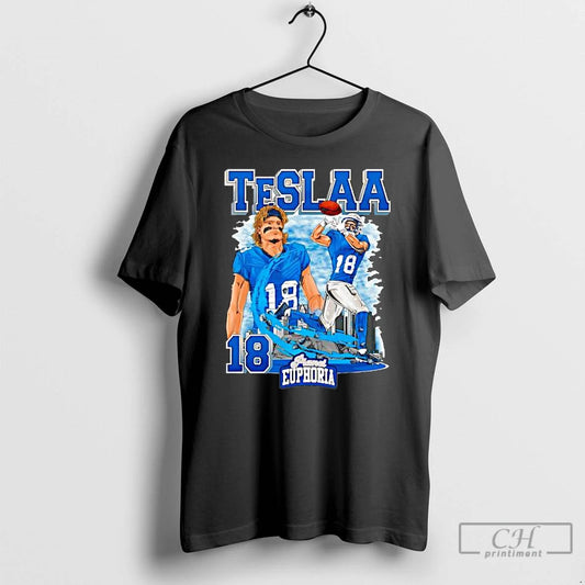 Premium Detroit Lions Isaac Teslaa 18 Skyline Graphic - clothing by TeeHivey.com