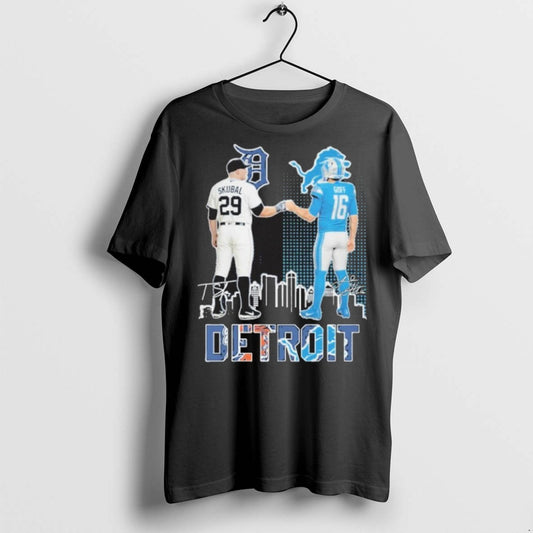 Premium Detroit Skubal X Goff Signature City T Shirts - clothing by TeeHivey.com