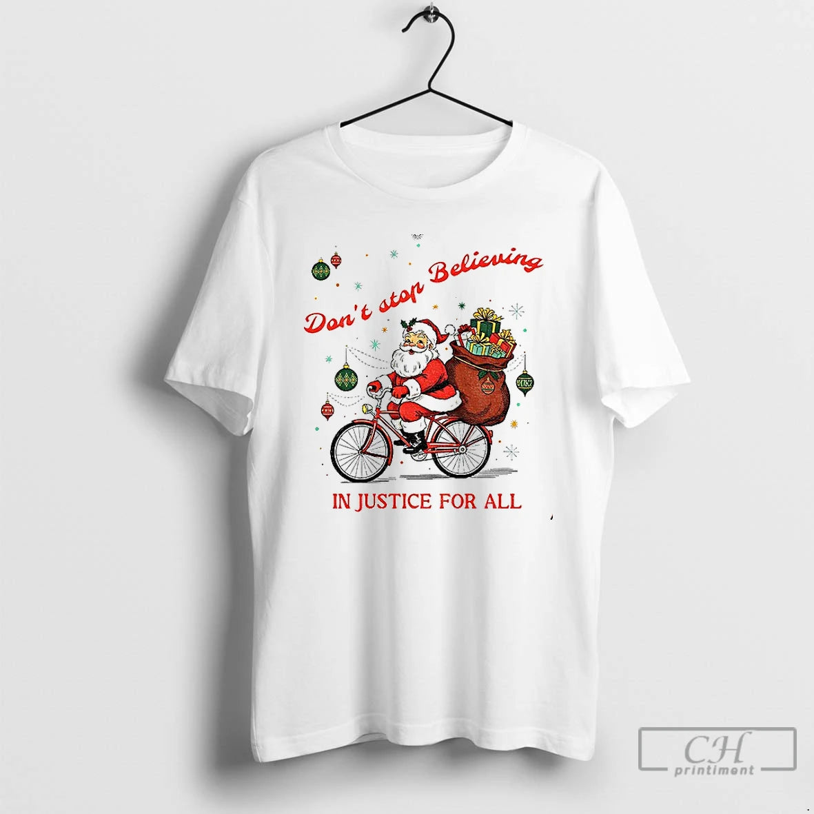 Premium Dont Stop Believing In Justice For All Santa Christmas 2025 - clothing by TeeHivey.com