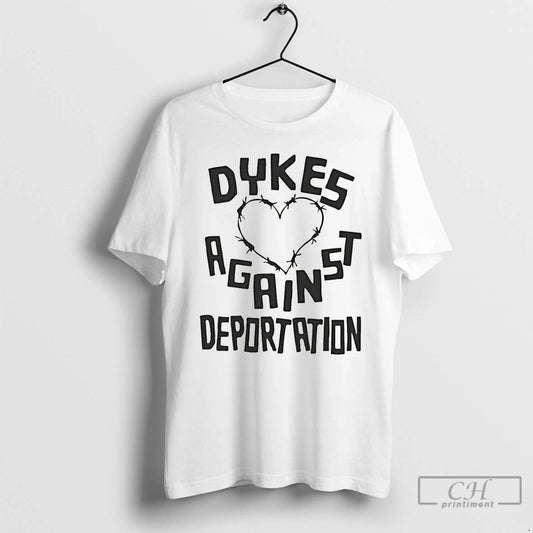 Premium Dykes Against Deportation Queer Immigrant Solidarity Abolish Ice Anti Fascist - clothing by TeeHivey.com