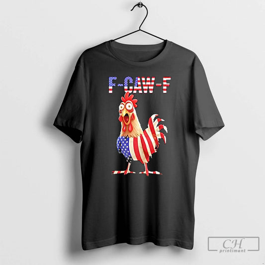 Premium F Caw F America Flag Chicken T Shirts - clothing by TeeHivey.com
