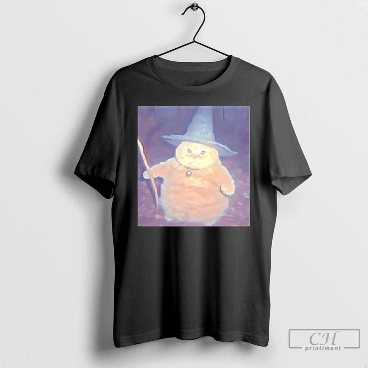 Premium Fat Cat Wizard Halloween T Shirts - clothing by TeeHivey.com
