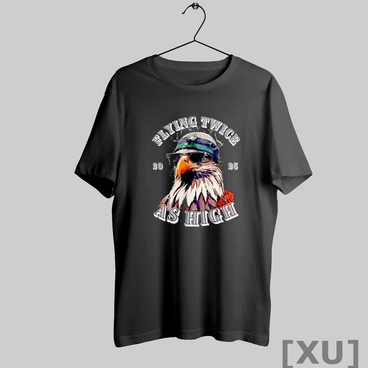 Premium Flying Twice As High 2025 Eagle Wearing Beanie Sunglasses T Shirts - clothing by TeeHivey.com