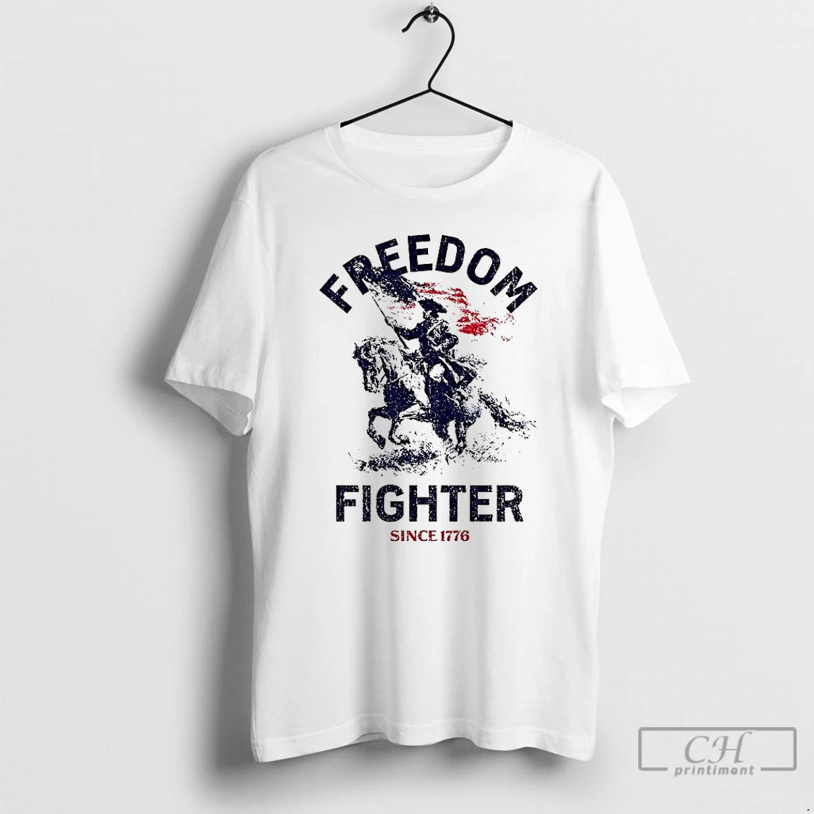 Premium Freedom Fighter Since 1776 Soldier Waving The American Flag - clothing by TeeHivey.com