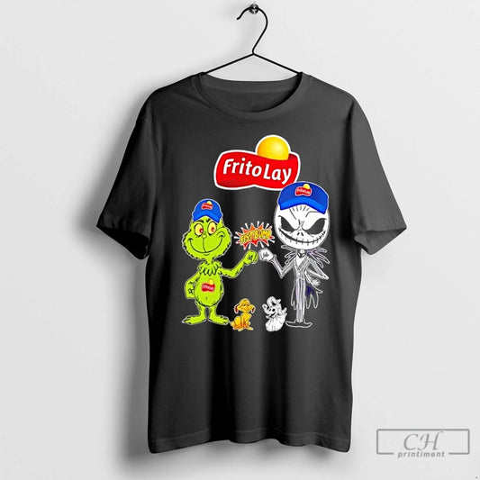 Premium Frito Lay X Grinch And Jack Skellington Fist Bump Uniwilling Friends - clothing by TeeHivey.com
